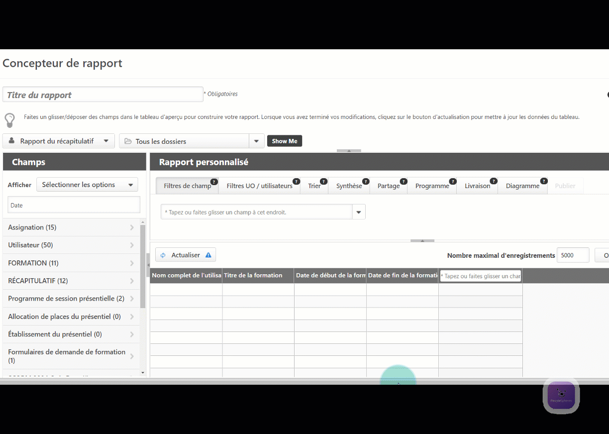 Rapport LMS _ exclude event